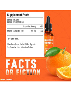 Líquido de Vitamina C Liposomal 6000mg Basic Greens - 60ml 2