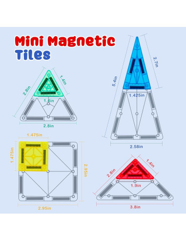 Set de 58 Mini Azulejos Magnéticos Gemmicc para Niños