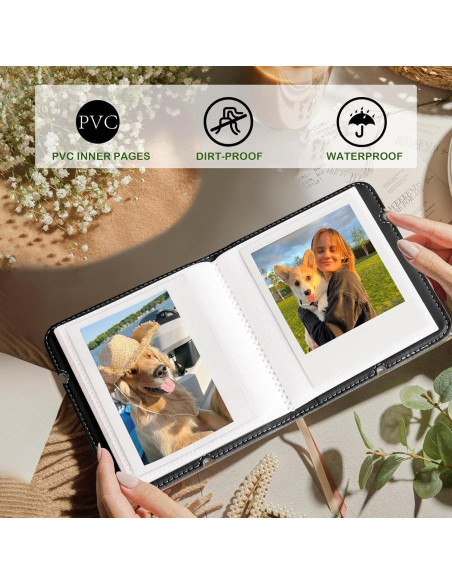 Álbum de Fotos WOGOZAN 28 Bolsillos para Polaroid y Fuji - Negro