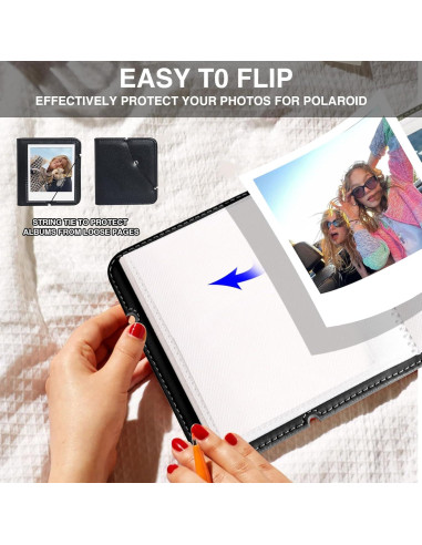 Álbum de Fotos WOGOZAN 28 Bolsillos para Polaroid y Fuji - Negro