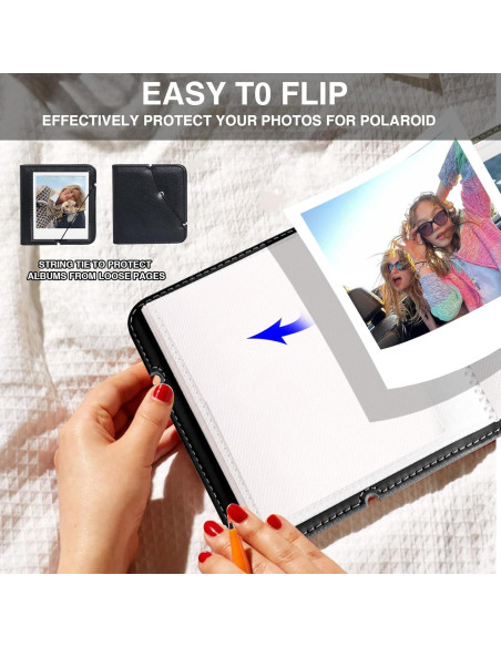 Álbum de Fotos WOGOZAN 28 Bolsillos para Polaroid y Fuji - Negro