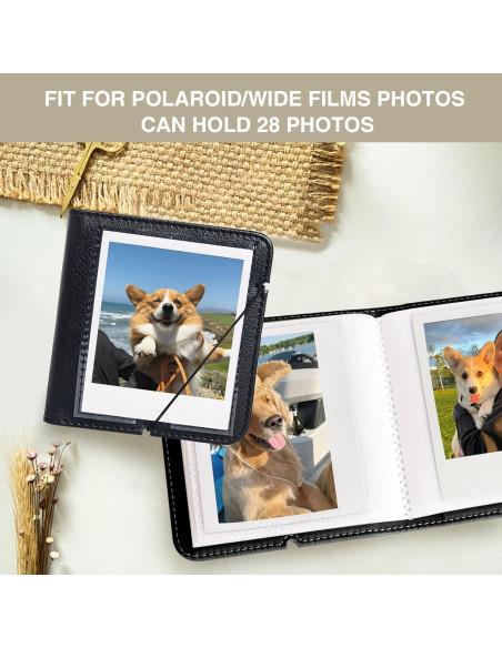 Álbum de Fotos WOGOZAN 28 Bolsillos para Polaroid y Fuji - Negro
