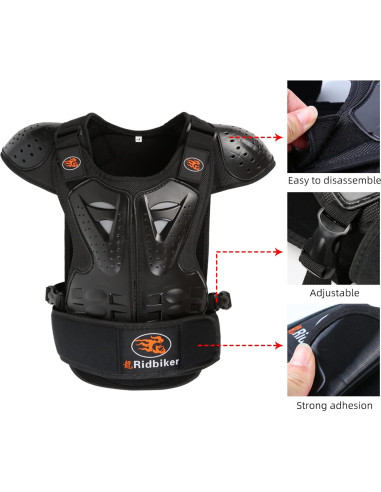 Protector de Pecho RIDBIKER para Niños 3-12 años Ajustable