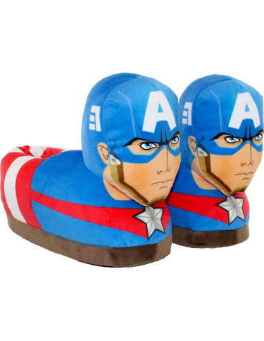 Pantuflas Marvel Capitán América Happy Feet - Adultos y Niños