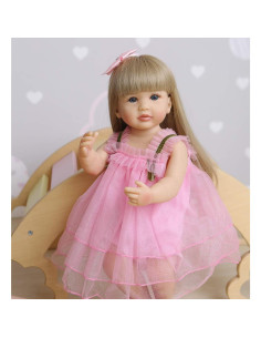 Muñeca Reborn Bebé Niña 55 cm Silicona Vinilo Impermeable 2