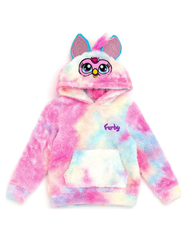 Sudadera con Capucha Furby Hasbro Niñas 10-12 Teñido Anudado