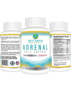 Suplemento Adrenal Mejores Naturales 30 Cápsulas - Albahaca Sagrada, Vitaminas B, Ashwagandha 2