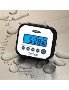 Temporizador Digital Taylor Pro Splash, Resistente IP65, Blanco 2