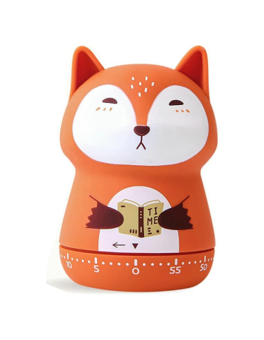 Temporizador de Cocina Mecánico NUOSWEK Zorro Naranja 60 Min