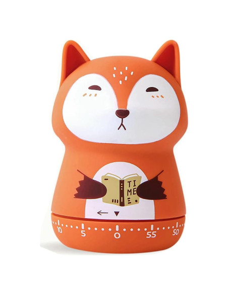 Temporizador de Cocina Mecánico NUOSWEK Zorro Naranja 60 Min