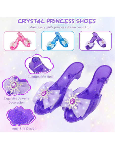 Disfraz de Princesa para Niñas Tlooe con Zapatos Rosa 3-6 Años