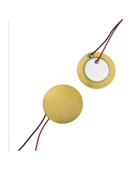 16 Discos Piezo 27mm con Cables para Guitarra y Batería