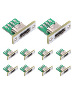 10 Conectores Femeninos Tipo C Teansic con Montaje en Panel