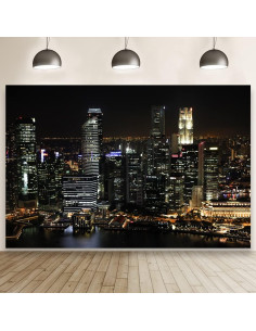 Fondo Fotográfico Laeacco 2.2x1.5m Ciudad Nocturna 2