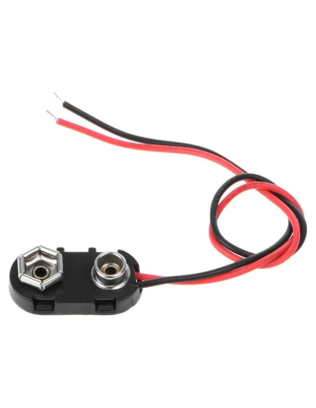 Conector de Clip de Batería 9V Cauaoa con Cables 150mm