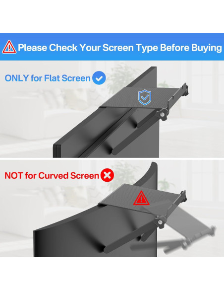 Estante Superior Ajustable para TV tiebutie 33 cm Negro Estante Superior Ajustable para TV tiebutie 33 cm Negro