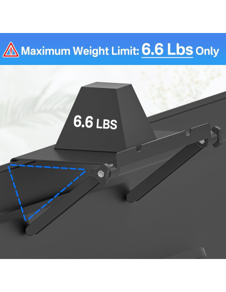 Estante Superior Ajustable para TV tiebutie 33 cm Negro Estante Superior Ajustable para TV tiebutie 33 cm Negro