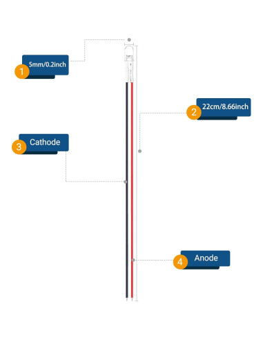Diodos LED Pre Cableados 12V 5MM OWOFYDR - 50 Pcs Blancos