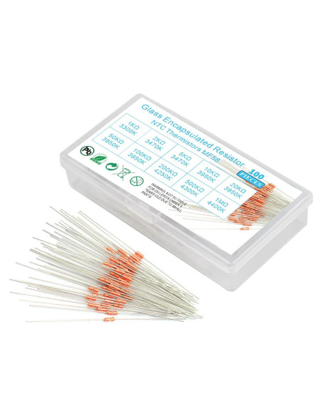 Kit 100 Resistencias Termistor NTC KOKISO 1K-1M Ohm 10 Valores