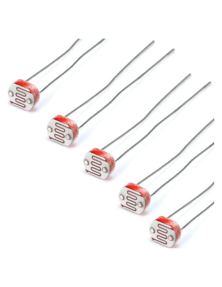 5 Piezas Fotoresistor JESSINIE 5MM GL5528 Sensible a Luz
