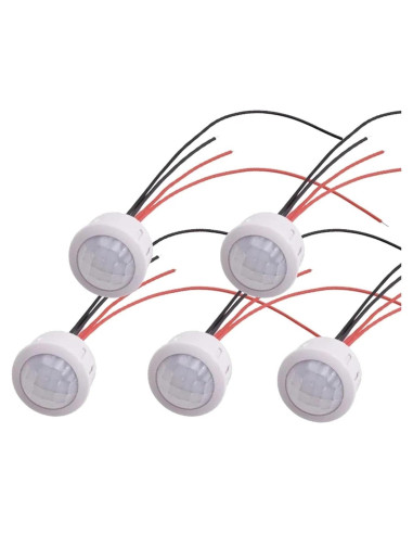 Sensor de Movimiento Infrarrojo NIBYQ 12V 24V 110V 220V AC 5pcs