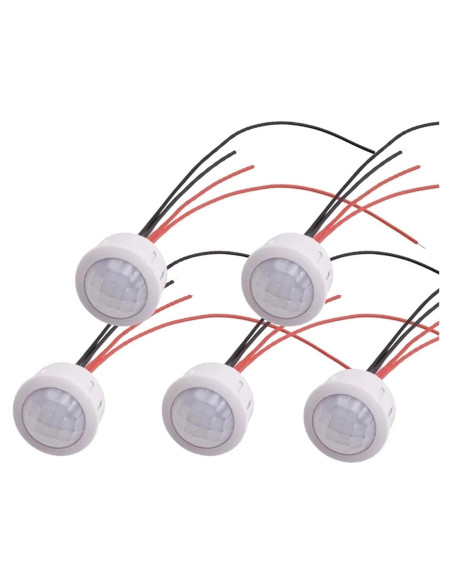Sensor de Movimiento Infrarrojo NIBYQ 12V 24V 110V 220V AC 5pcs