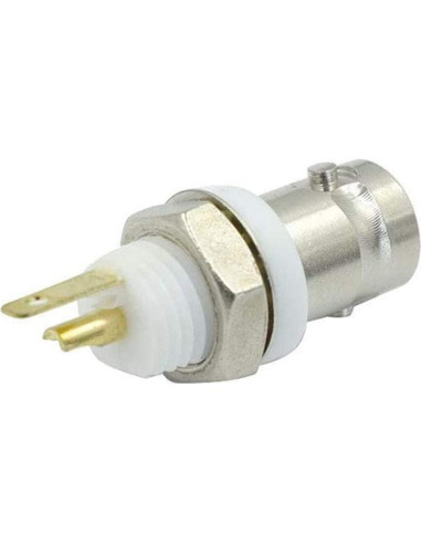 Conector Hembra BNC Montaje en Panel - 10 Pcs Niquelado