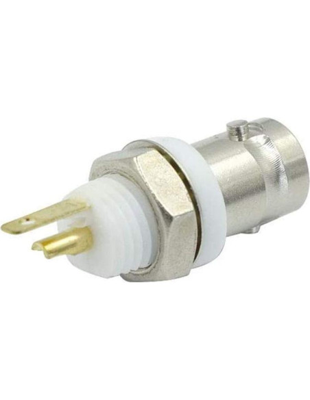 Conector Hembra BNC Montaje en Panel - 10 Pcs Niquelado