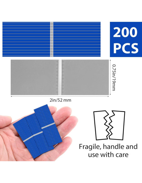200 Celdas Solares Mini Retisee 0.5V 400mA Silicio Policristalino