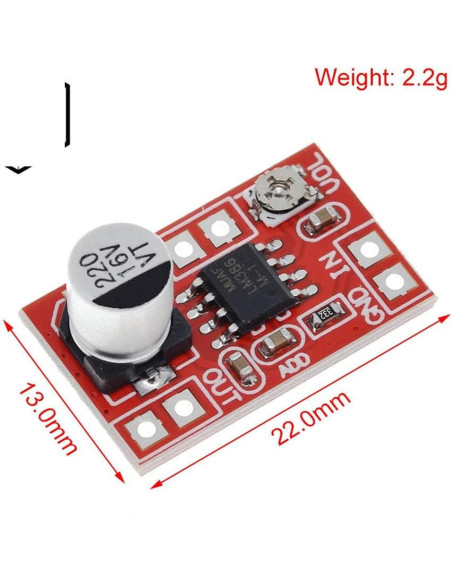Placa de Micrófono Mini Condensador Electret 5V-12V