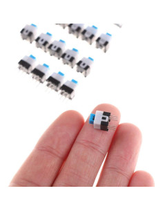 20 Interruptores Táctiles Momentáneos DIP-6 Htppzjr 7x7mm 2