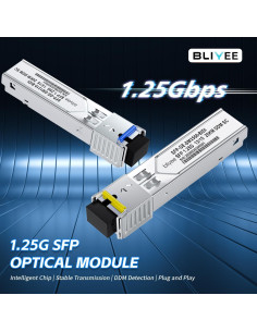 Módulo Transceptor SFP BLIYEE SC Simplex 1.25G 20KM Monomodo 2