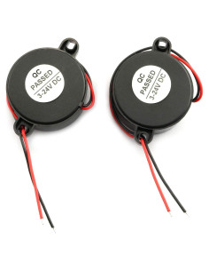 Paquete de 2 Zumbadores Piezoeléctricos Activos 3-24V 85dB