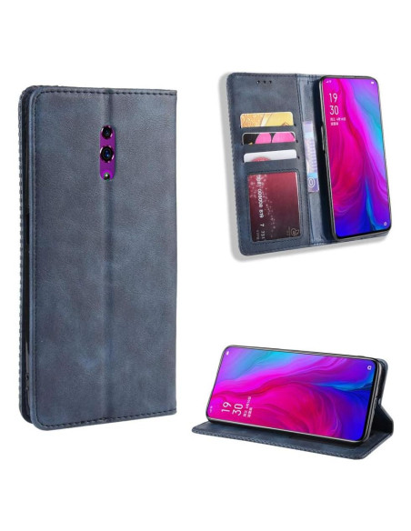 Funda de cuero PU Jielangxin para Oppo Reno CPH1917 Azul
