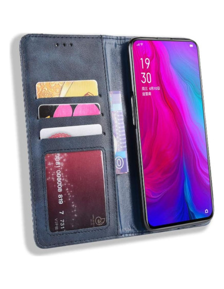 Funda de cuero PU Jielangxin para Oppo Reno CPH1917 Azul