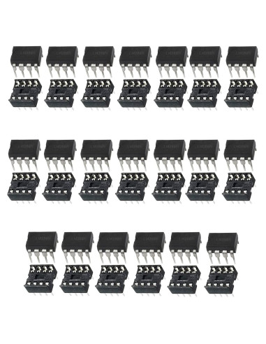 20 Pcs Amplificador de Audio LM386N + Zócalo DIP-8 DKARDU