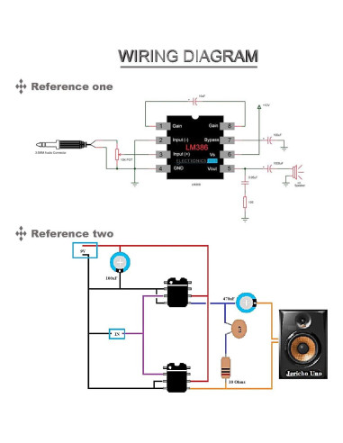 20 Pcs Amplificador de Audio LM386N + Zócalo DIP-8 DKARDU