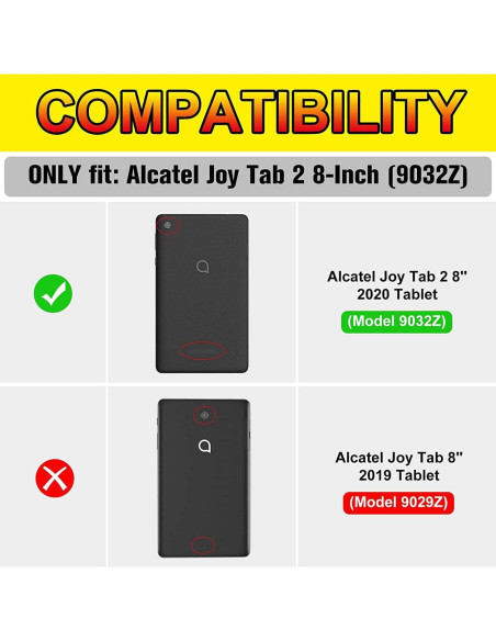 Funda BMOUO Rosa para Alcatel Joy Tab 2 2020 - 8 Pulgadas