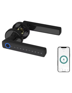 Cerradura Inteligente Biométrica Genérica - Huella Digital, Teclado, Bluetooth, Impermeable