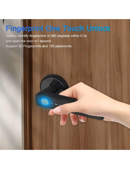 Cerradura Inteligente Biométrica Genérica - Huella Digital, Teclado, Bluetooth, Impermeable Cerradura Inteligente Biométrica Genérica - Huella Digital, Teclado, Bluetooth, Impermeable