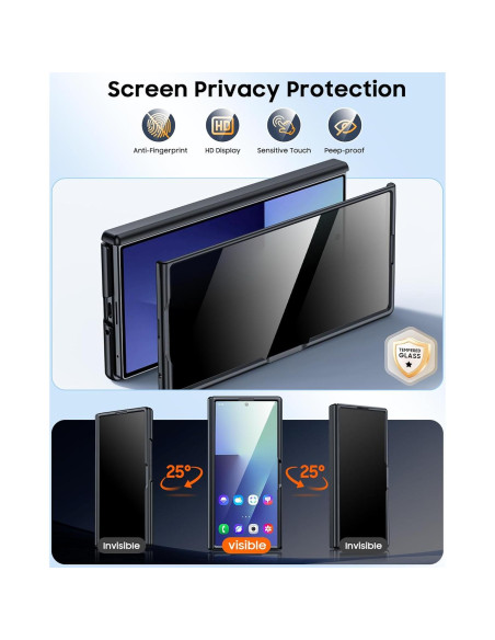 Funda de cuero para Samsung Galaxy Z Fold 7 con protector