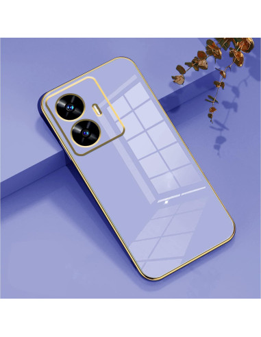 Funda Silicona TPU Realme C55 Plating Rosa A Prueba de Golpes