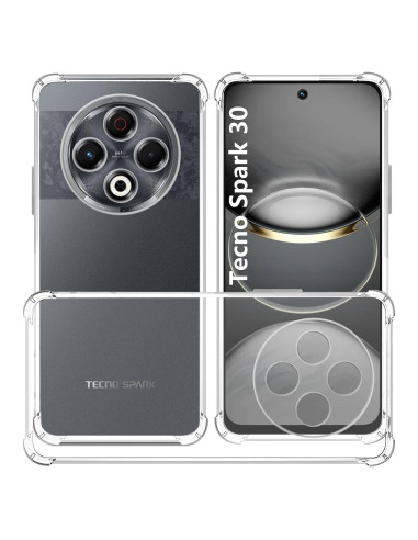 Funda TPU Transparente USTIYA para Tecno Spark 30 - Protección Militar
