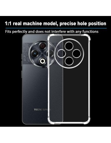Funda TPU Transparente USTIYA para Tecno Spark 30 - Protección Militar