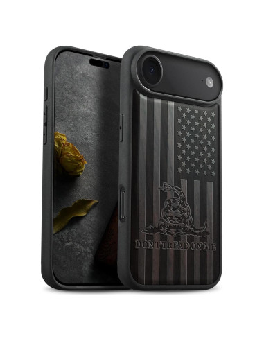 Funda de Madera Magnética Carveit para iPhone 17 Air - Grabado Gadsden