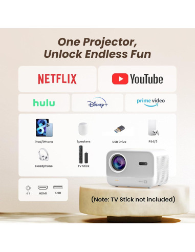 Proyector Yaber L2s 1080P FHD WiFi Bluetooth Sonido JBL