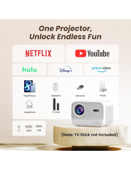 Proyector Yaber L2s 1080P FHD WiFi Bluetooth Sonido JBL