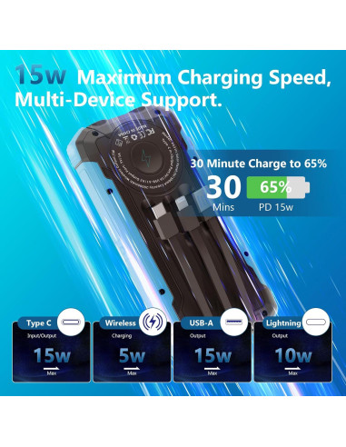 Cargador Solar Power Bank ERRBBIC 20000mAh Carga Rápida 15W