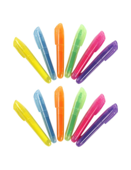 Marcadores Fluorescentes YYaaloa 12 Piezas Punta Chisel