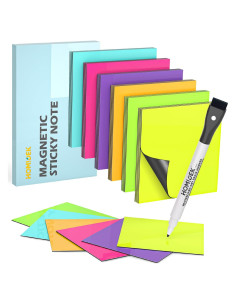 Notas Adhesivas Magnéticas Reutilizables HOMiDEK 30 Pcs 7.62x7.62 cm